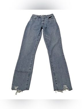 Abercrombie Curve Love Super High Rise Skinny Ankle Destructed Fray Jeans 26/2